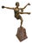 Leonildo Giannoni, Art Deco Nude Dancer with Discs, 1930s, Polychrome Bronze For Sale