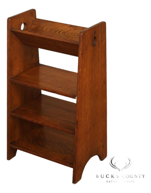 Antique Arts And Crafts Book Trough Magazine Stand