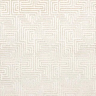 Schumacher Lisboa Velvet Fabric in Pearl For Sale