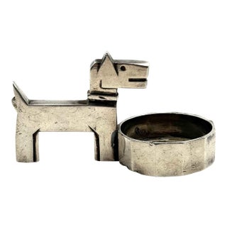 Art Deco Silver-Plated Ric & Mac Small Ashtray, Edouard Marcel Sandoz, Gallia Christofle, France 1930s For Sale