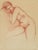 Drawing of a sleeping nude woman by S. LeDrew (20th Century). Signed "S. LeDREW" in the lower right corner. Presented in a...