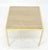 Mid Century Modern Brass & Travertine 19x19” Square Side End Table Stand MINT