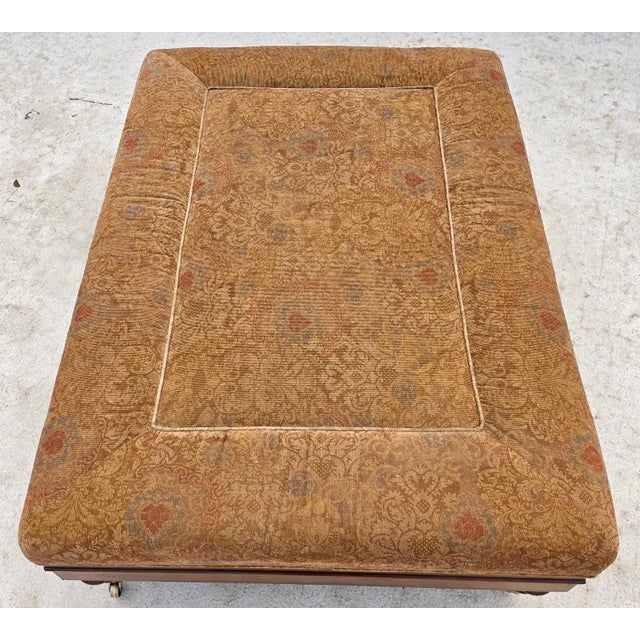 Hickory Chair Company Alex Cocktail Ottoman Coffee Table on Casters For Sale - Image 11 of 12