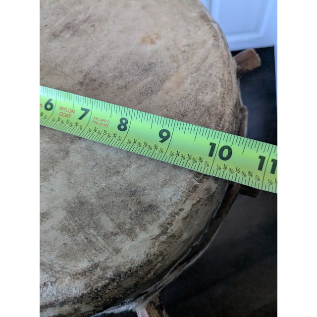 African Tribal Carved Drum 20th Century For Sale - Image 9 of 14