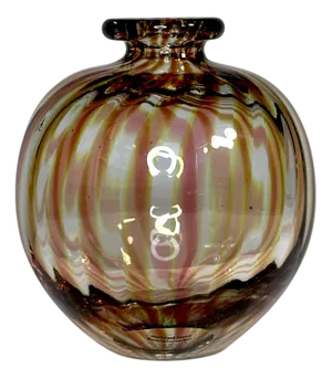 Early Studio Glass Art Vase by Tchai Munch for Ebeltoft Glas, Denmark 1980s