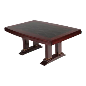 A French Mahogany Art Deco Dining Table by Robert Desnos for Editions Av, Circa 1930.
