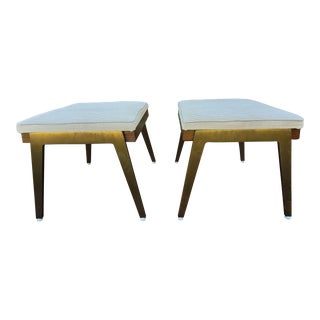 1970s Vintage Mid Century Ottomans - a Pair For Sale