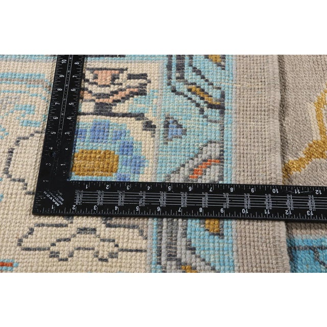 Textile Vintage Modern Turkish Oushak Rug - 10'00 X 13'04 For Sale - Image 7 of 9