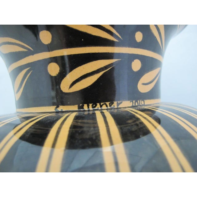 Ceramic Connie Kiener Contemporary Greek Roman Style Stamnos Pacific Nw Pottery Vase For Sale - Image 7 of 14