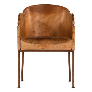 Armchair in Copper and Leather by Mats Theselius, 1999 For Sale