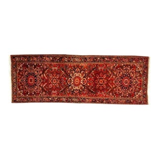 1970's Persian Heriz Gallery Runner, 4'2" X 11'6" For Sale
