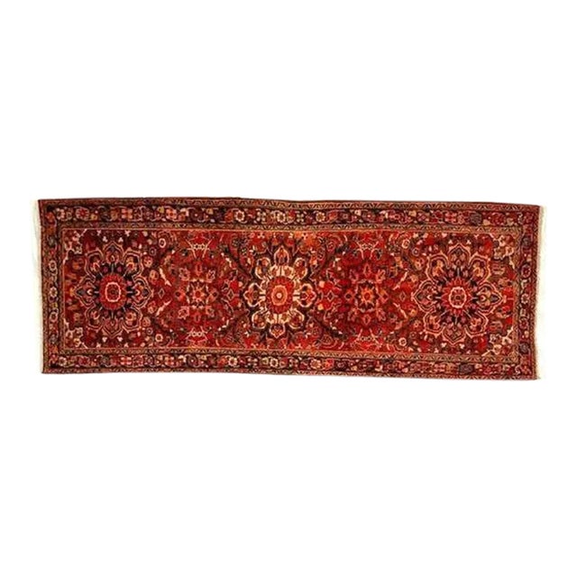 1970's Persian Heriz Gallery Runner, 4'2" X 11'6" For Sale