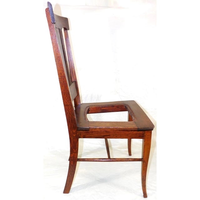 Antique Dunn & Salisbury Keene, Nh - Tiger Oak Dining/Side Chairs Pair ~ 1880s to Early 1900s Vintage For Sale - Image 14 of 17