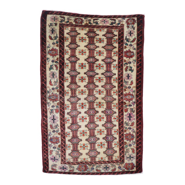 Vintage Persian Turkaman Rug - 03'08 X 05'08 For Sale