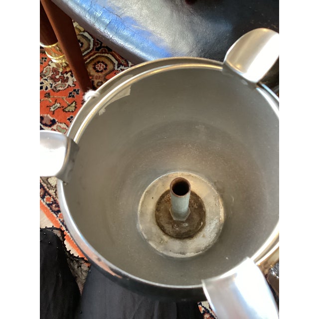 Metal Vintage Chrome & Leather Standing Ashtray For Sale - Image 7 of 7