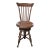 Antique Oak Piano Stool With Adjustable Height, Windsor-Style Spindles, and Claw Feet. For Sale