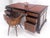 Late 20th Century Large Double Pedestal Embossed Leather Top Mahogany Partners Desk MINT For Sale - Image 5 of 14