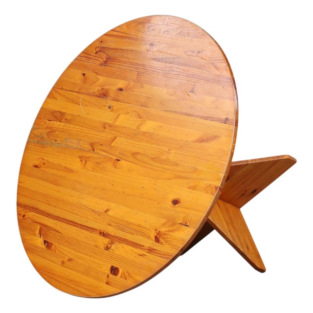 Pine Dining or Centre Table in the style of Charlotte Perriand, France, 1950s For Sale