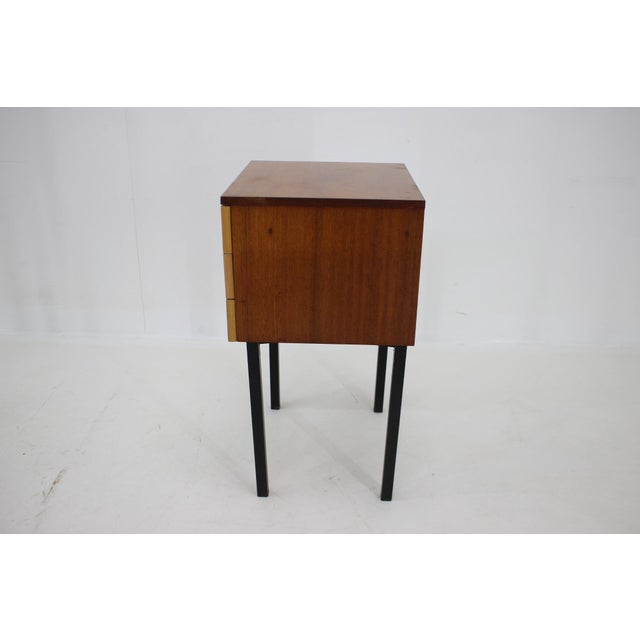 Wood Bedside Tables attributed to Up Zavody, Czechoslovakia, 1970s, Set of 2 For Sale - Image 7 of 18