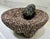Vintage Mexican Basalt Molcajete Mortar and Pestle – Hand-Carved Volcanic Lava Stone Grinder, Three-Leg Bowl, Rustic Kitchen Decor For Sale - Image 4 of 8