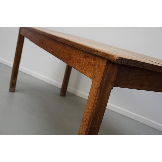 Antique Early 20th Century French Rustic Elm Farmhouse Dining Table For Sale - Image 14 of 17