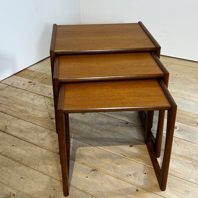 Quadrille Nesting Tables in Teak from G-Plan, 1960s, Set of 3 For Sale - Image 9 of 11