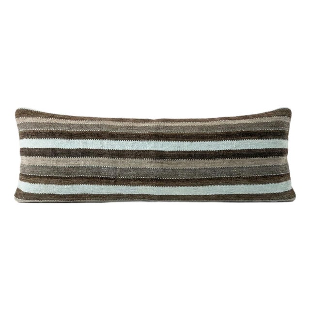 Turkish Kilim Bedding Pillow Cover 14'' X 39'' For Sale