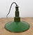 Industrial Green Enamel Military Pendant Lamp with Cast Aluminium Top, 1960s For Sale - Image 11 of 18