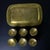 Mid-20th Century MCM 6 Cordial Stemmed Shots and Tray Set Abalone and Brass From Taxco Mexico For Sale - Image 10 of 18