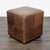 Modern Restoration Hardware Leather Ottoman Cube For Sale - Image 3 of 7