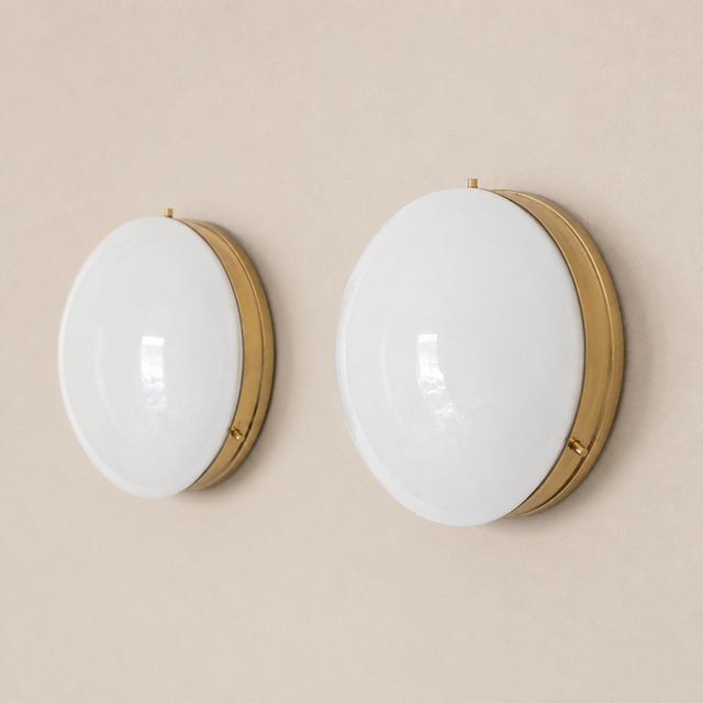 Stilnovo 1970s Italian Sconces Brass Brass Wall Lights in Style of Stilnovo - Pair For Sale - Image 4 of 10