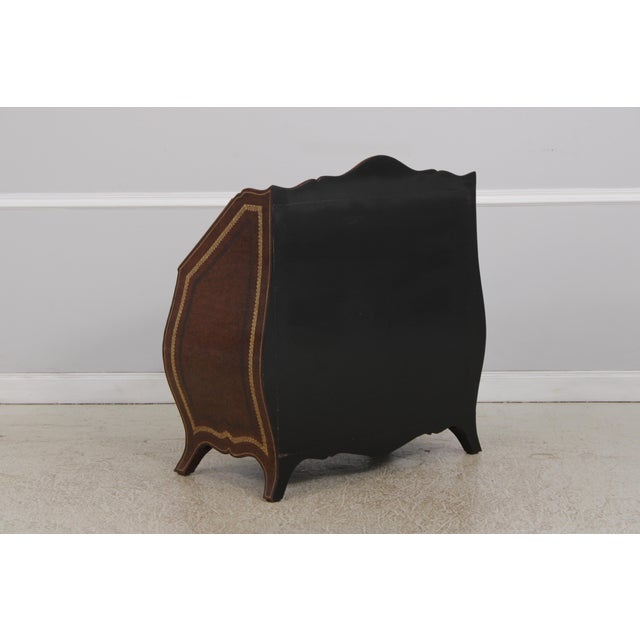 Maitland Smith Leather Wrapped Secretary Desk For Sale - Image 17 of 18