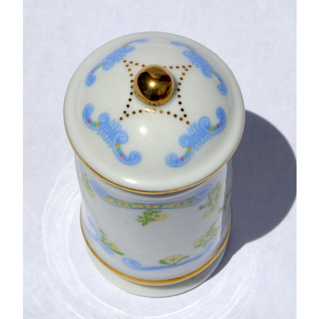 1993 Lenox Carousel Celery Salt Spice Fine Bone Ceramic Porcelain Jar Gold Trim Collectible For Sale - Image 9 of 14