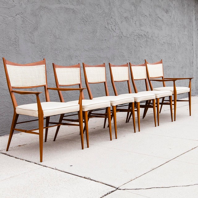 Mid-Century Modern 1950s Mid Century Modern Mahogany Dining Chairs Attributed to Paul McCobb for Directional For Sale - Image 3 of 12