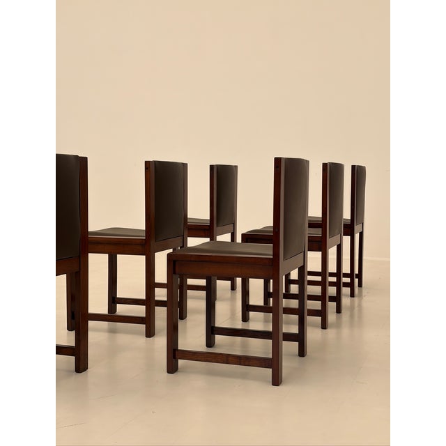 Vintage Wooden and Skai Chairs, 1960s, Set of 6 For Sale - Image 17 of 18