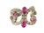 Vintage Sterling Silver Ring W/Natural Ruby and Diamond Size 4 For Sale - Image 4 of 12