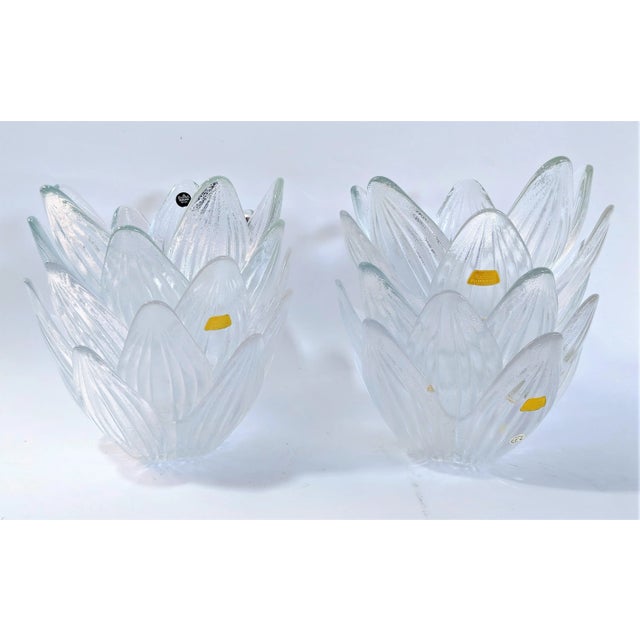 Glass Rosenthal Studio Line Bleikristall German Glass Flower Petal Bowls - Set of 10 For Sale - Image 7 of 13