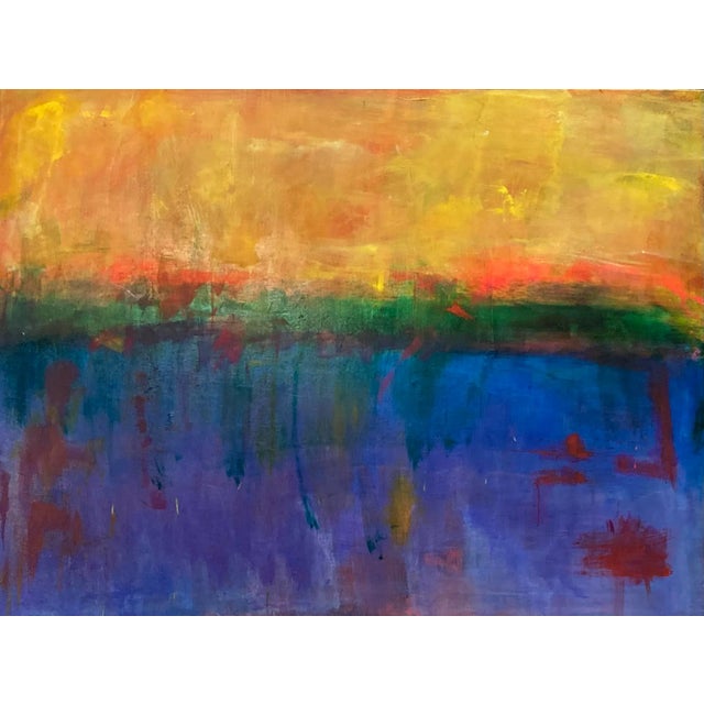 "Deep in Thought" Abstract Acrylic Painting on Stretched Canvas by Nicki Beiderman For Sale