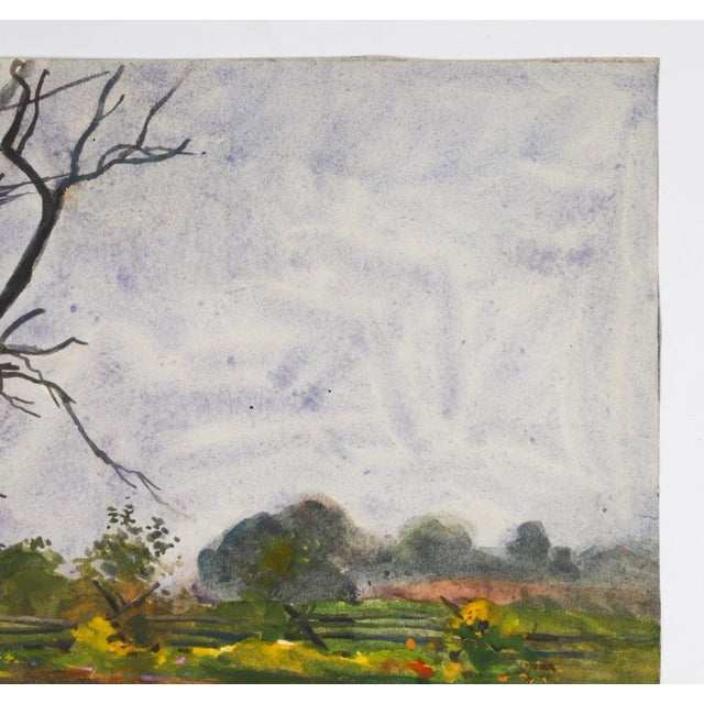 1920s Antique 1922 New England Landscape Painting by Egbert Cadmus For Sale - Image 5 of 8