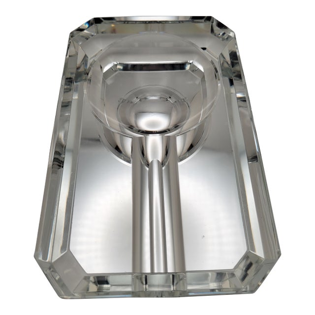 1970s Thompson Clear/Mirrored Cigar Ashtray For Sale