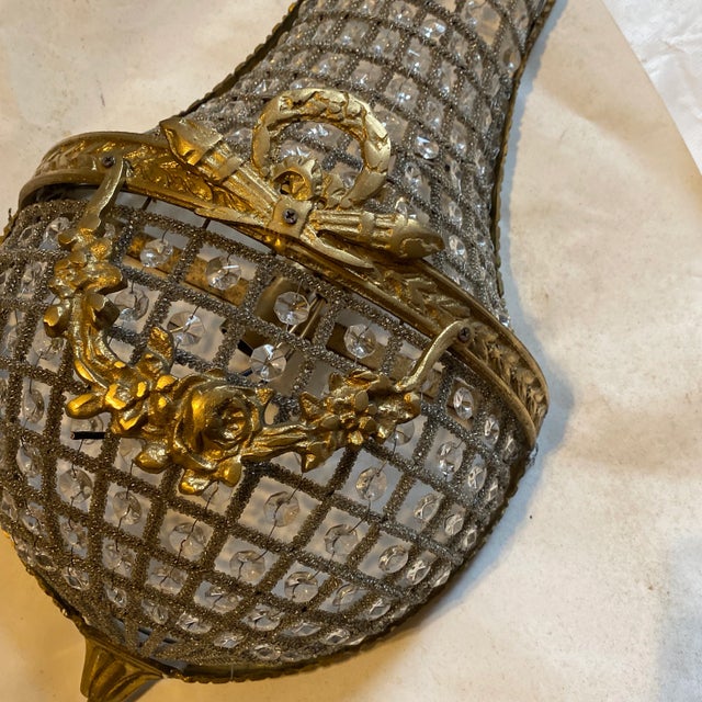 Brass 1970s French Hollywood Regency Brass Sconce For Sale - Image 8 of 10