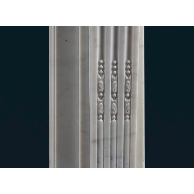 French Louis XVI Style Marble Fireplace Surround, 1850s For Sale - Image 5 of 6