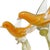 Murano Vintage Murano Gold Flecks Orange Bullicante Technique Italian Art Glass Birds Branch Sculpture For Sale - Image 4 of 8