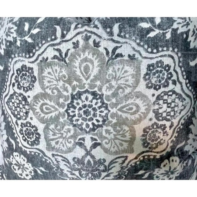 Pair of Vintage Auburgine Floral Pillows For Sale - Image 10 of 12
