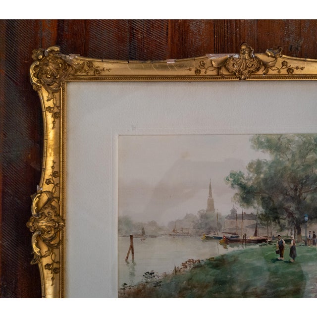 Early 20th Century American Watercolor of European Scene by Frank F. English For Sale - Image 4 of 15