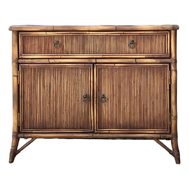 Vintage Baker Milling Road Pencil Reed Sideboard For Sale