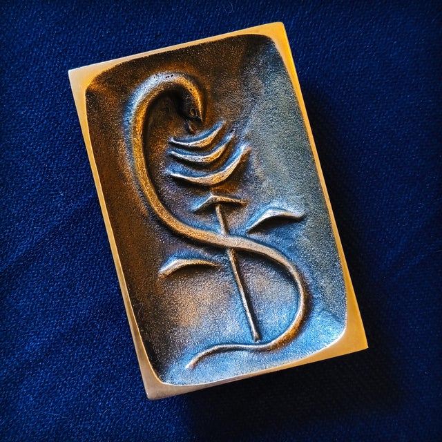 Brutalist Bronze Caduceus Ashtray and Trinket Tray by Alfieri Gardone for Lauterbach, France, 1960s For Sale - Image 9 of 18