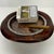 Vintage Spanish Cigar Ashtray in Wood and Crackle Glass For Sale In Philadelphia - Image 6 of 12