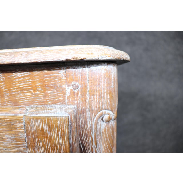 Light Gray 18th C French Paneled Cerused Oak Server Sideboard Buffet For Sale - Image 8 of 12