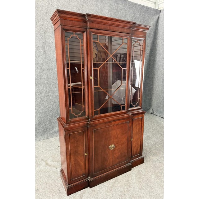American Vintage Mahogany Bookcase/China Cabinet For Sale - Image 3 of 13